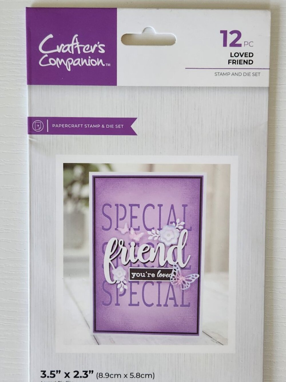 Crafter's Companion Loved Friend 12 Pc Stamp & Die Set